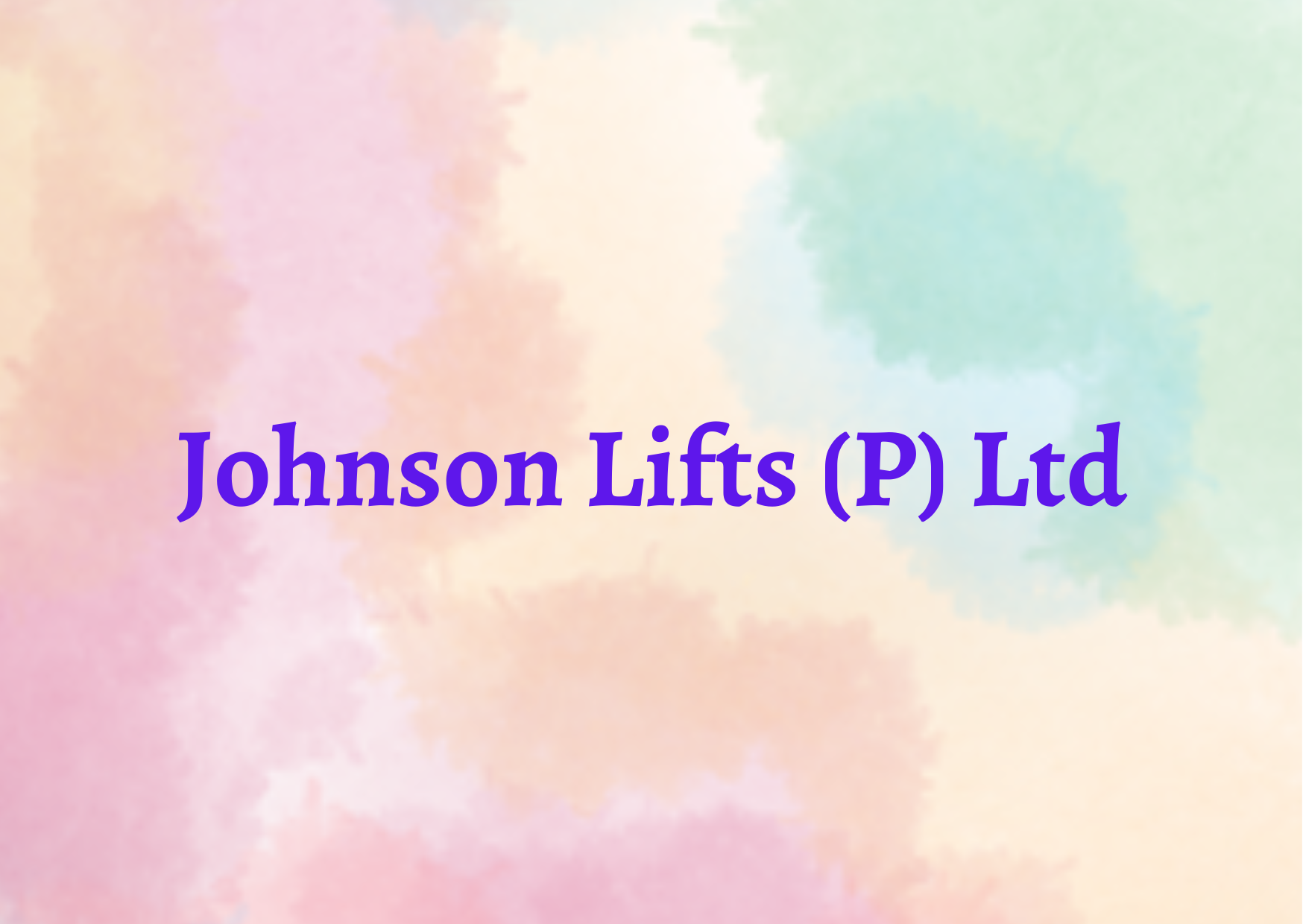 Johnson Lifts (P) Ltd,   