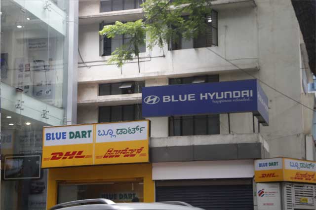 Blue Hyundai