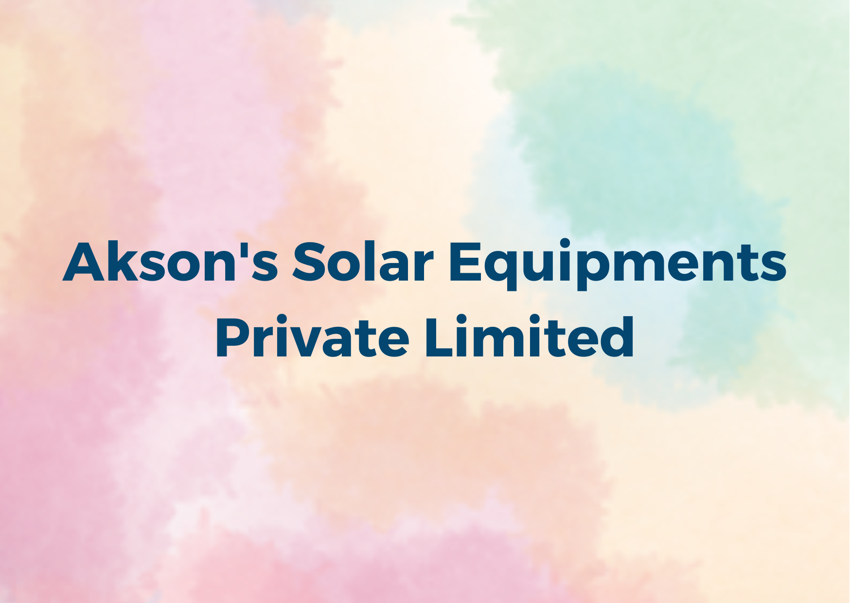 Akson's Solar Equipments Private Limited  